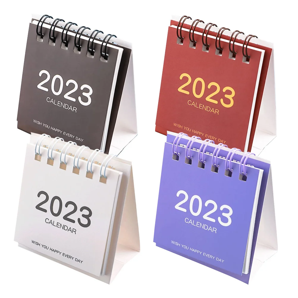 

Calendar Desk Desktop Miniature Calender Office Small Paper Standing Mini Monthly Cute Stand Plannertabletophome Decorative 2023