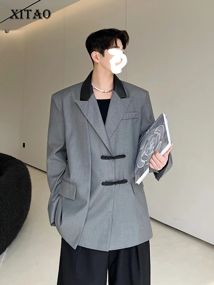 

XITAO Solid Color Blazer Fashion Single Breast Full Sleeve Goddess Fan Casual Style Small Fresh 2022 Autumn Loose Coat ZY7694