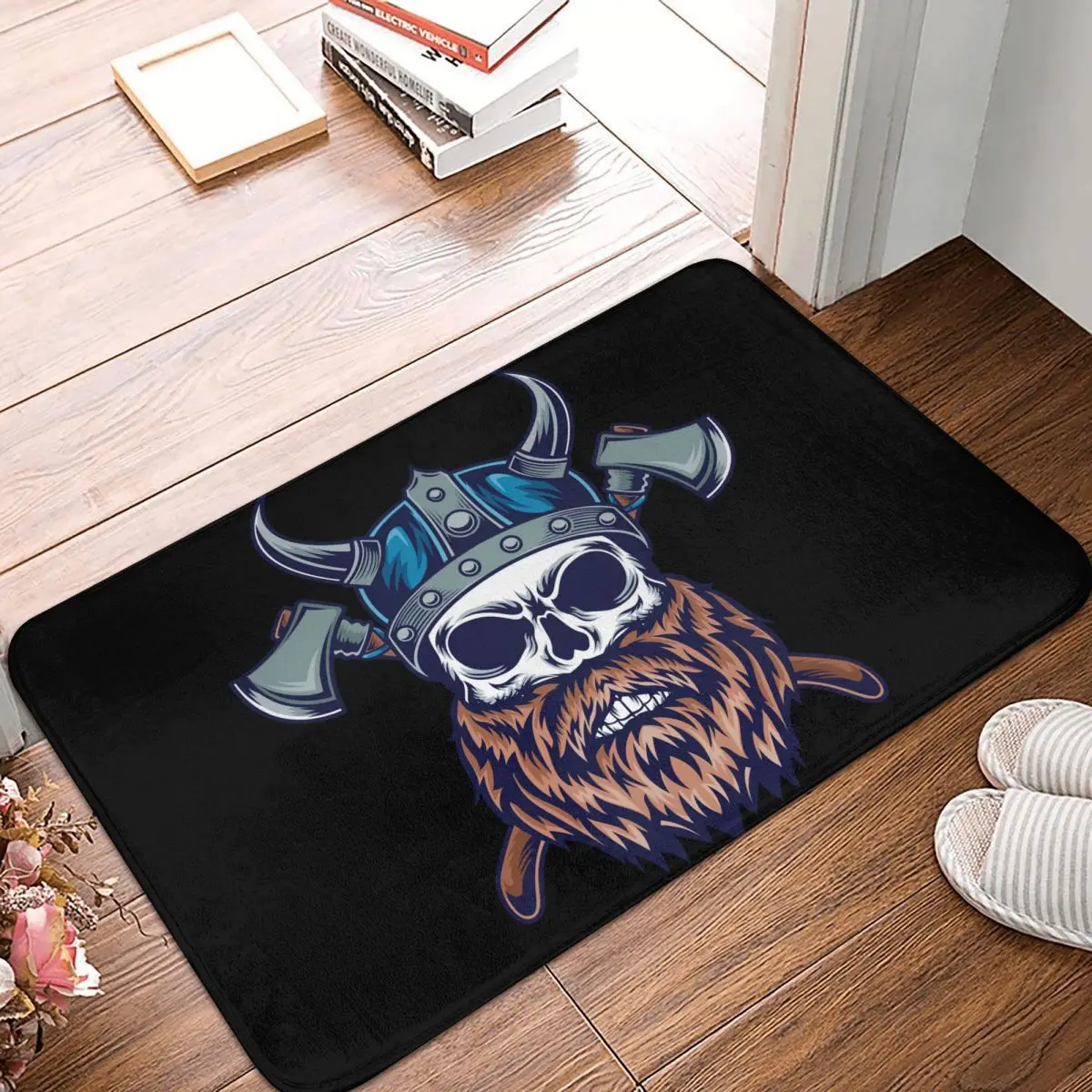 

Коврик для ванной Vikings Art Culture, нескользящий коврик с черепом, коврик для гостиной, домашний коврик, напольный декоративный коврик