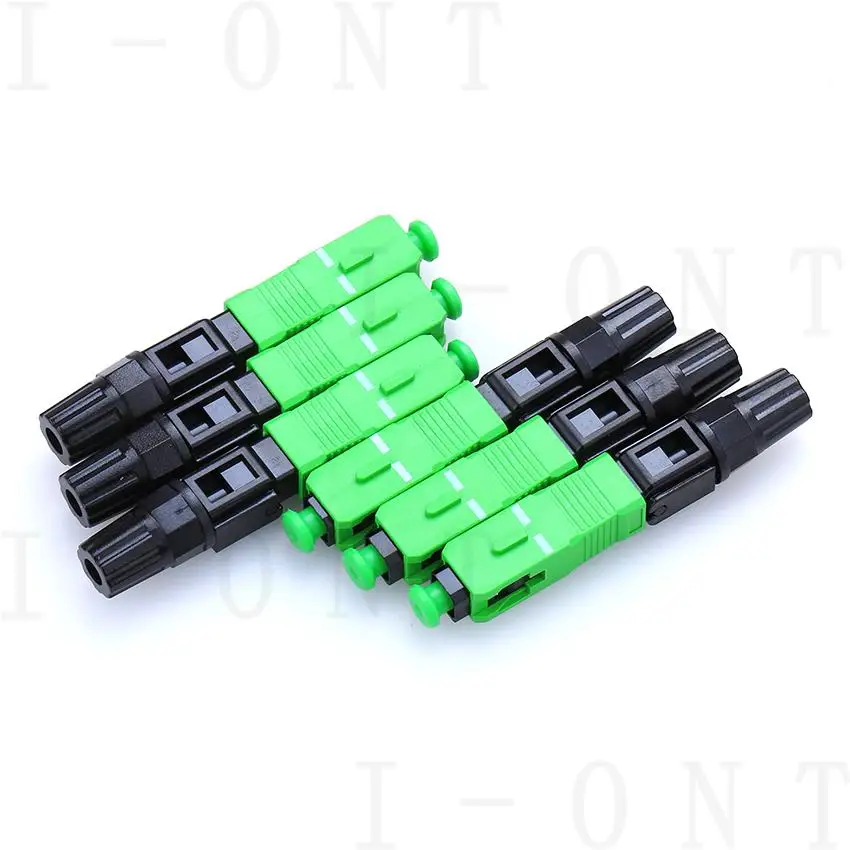 Free Shipping 100/200/300/400PCS FTTH SC APC Single-Mode Fiber Optic Quick Connector FTTH Fiber Optic Fast Connector Connector