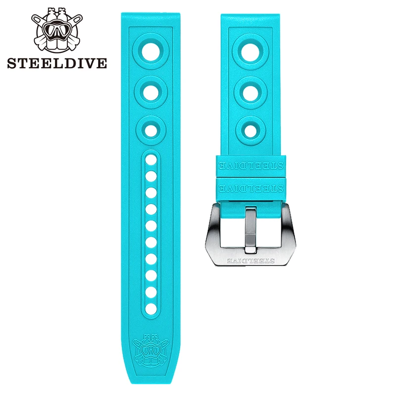 

Steeldive 20mm 22mm Watch Strap Replacement Soft Rubber Bracelets Silicone Waterproof Watchband for Universal Watch Accessories