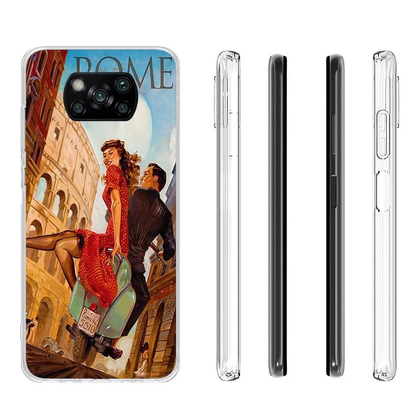 Сексуальный винтажный чехол для телефона Pin Up Girl Xiaomi Poco X6 X5 X4 X3 Nfc F6 F5 Pro F4 Gt F3 F2 F1 M5S M4