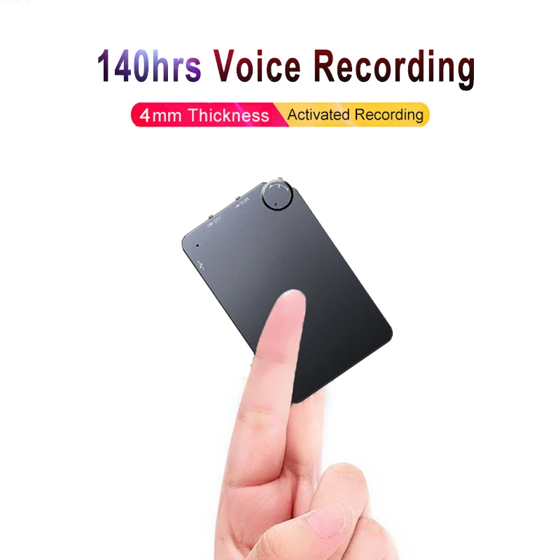 

K2 Ultra-Dunne Card Digtal Intelligent MP3Player HD Noise Reduction Long-distance Encryption Voice Control Recorder Pen