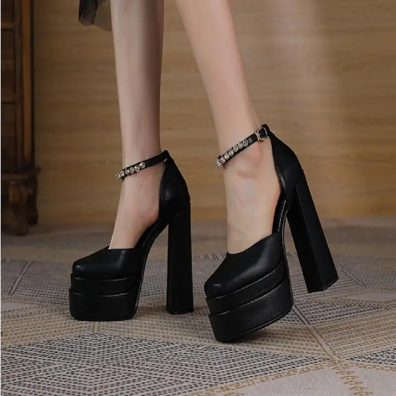 

Women's Super High Heel Sandals Summer Sexy Thick Platform Shoes for Women Dress Party Wedding Female Pumps Footwear 2022