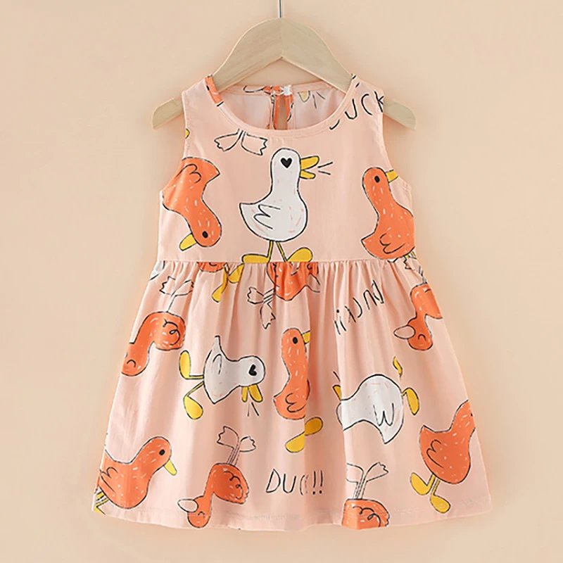 Летнее платье для девочек детское без рукавов сарафан свадьбы дня рождения