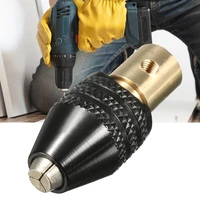electric drill adapter mini brass aluminum alloy three jaw head drill chuck electric drill chuck drill adapter