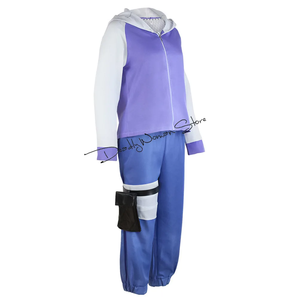 Костюм для косплея аниме BORUTO длинный парик Хината худи брюки повязка на голову