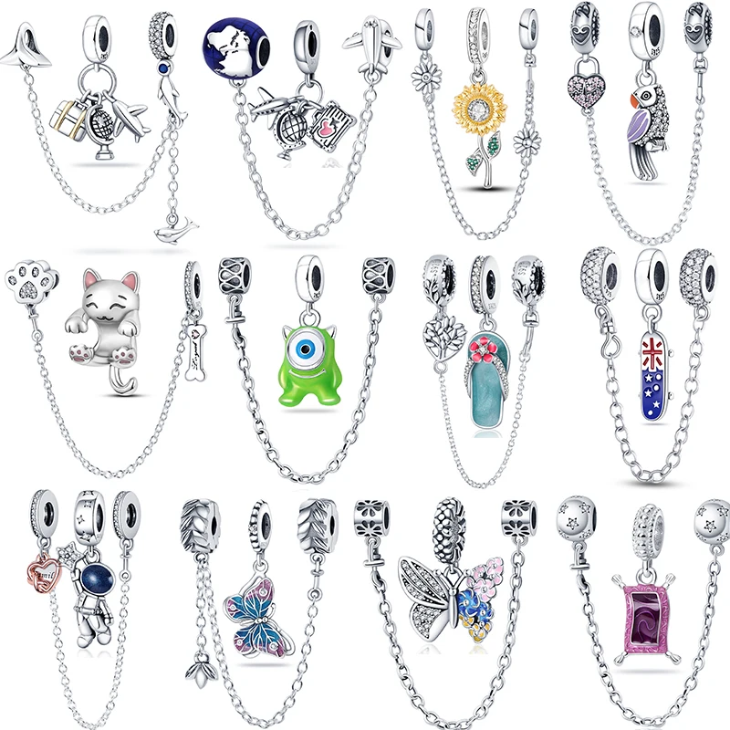 

Hot New Products 2021Arrival 100% Real 925 Sterling Silver Safety Chain Beads Fit Original 3mm Bracelet DIY Jewe