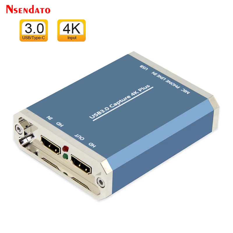 

4K HDMI видеоплата Захват карты коробка захват рекордер UHD USB3.0 карта захвата видео ключ с петлей для камеры живой трансляции