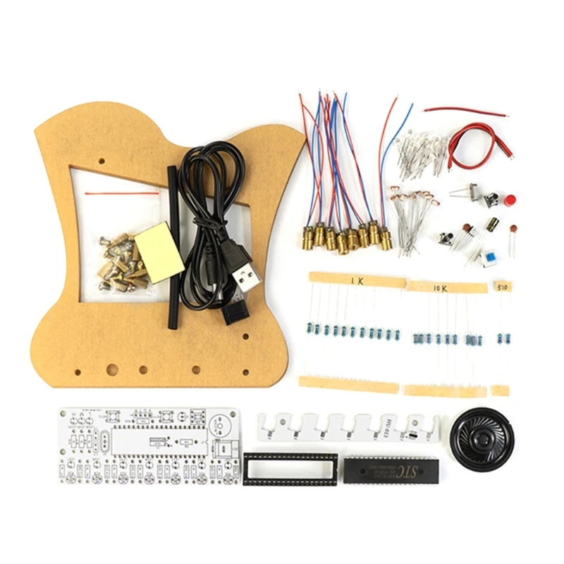 

X7YF Harp Kit 51 Single Chip Microcomputer Electronic Organ Kit Music Harp DIY