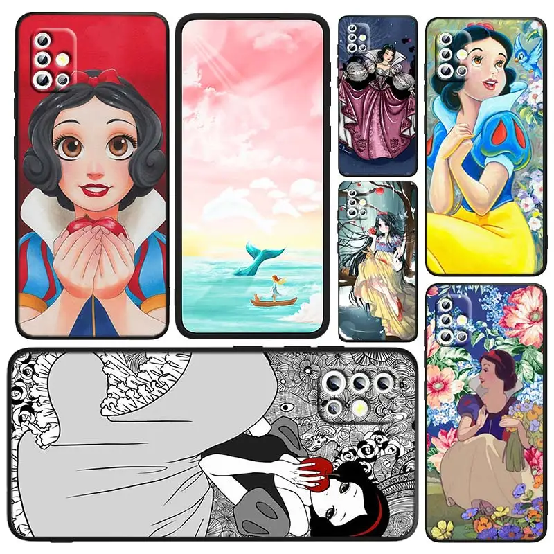 

Disney Snow White Princess Phone Case For Samsung A73 A72 A71 A53 A52 A51 A42 A33 A32 A23 A22 A21S A13 A04 A03 5G Black FUnda
