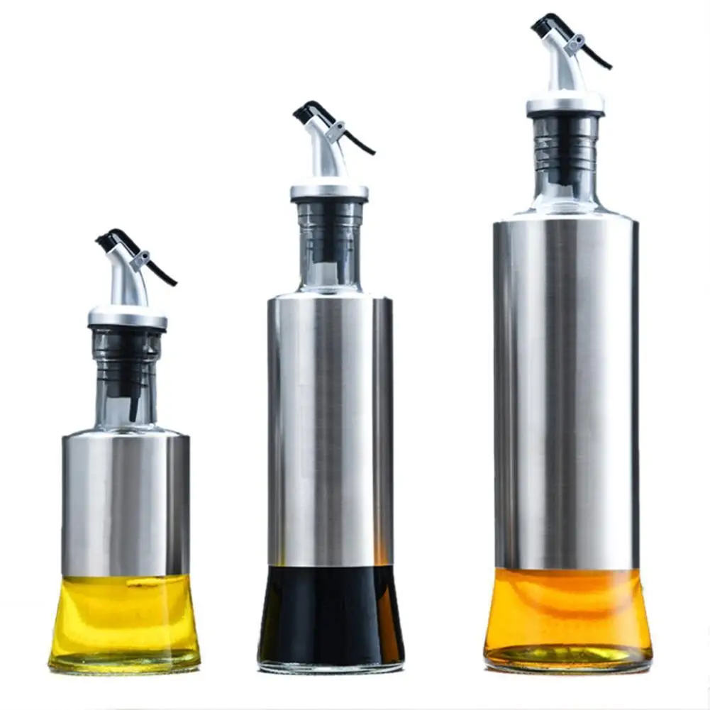 

Superior Glass Oil and Vinegar Dispenser Measuring Oil Pourer for Kitchen Wide Opening for Easy Refill and Cleaning Clear Glass