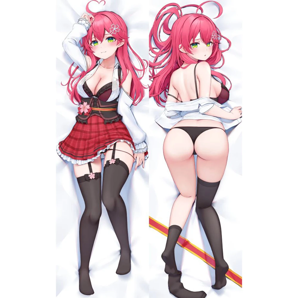 Vtuber аксессуары для аниме подушка чехол Sakura miko Dakimakura обнимающая наволочка Otaku