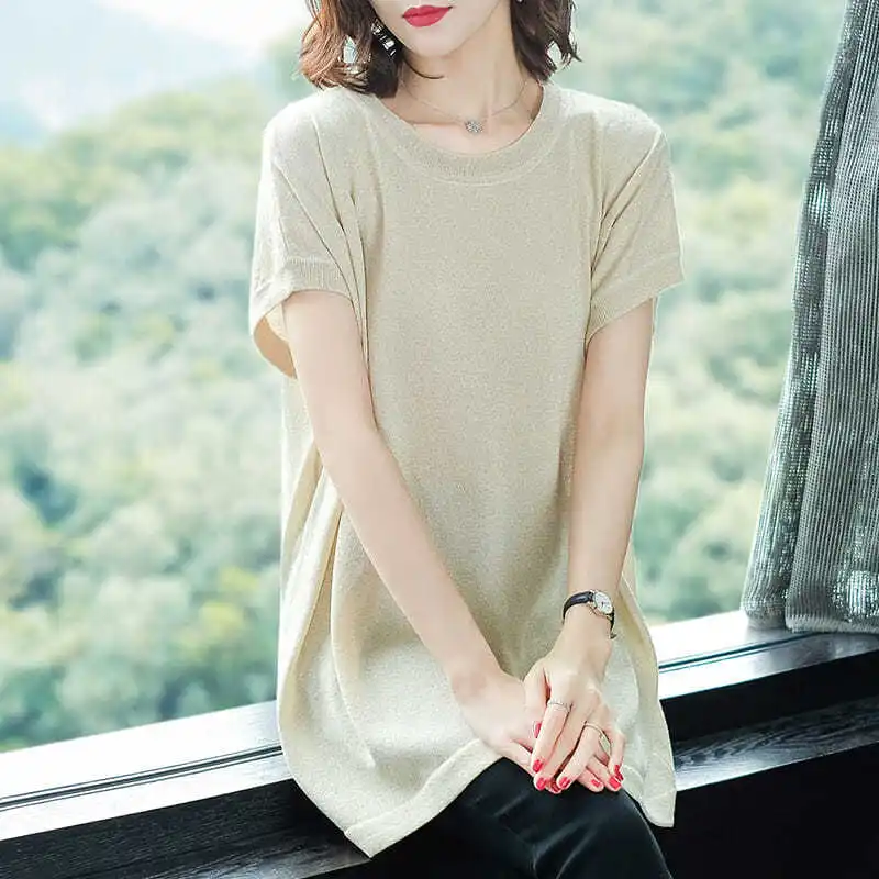 Футболка женская оверсайз в Корейском стиле модный винтажный пуловер Харадзюку