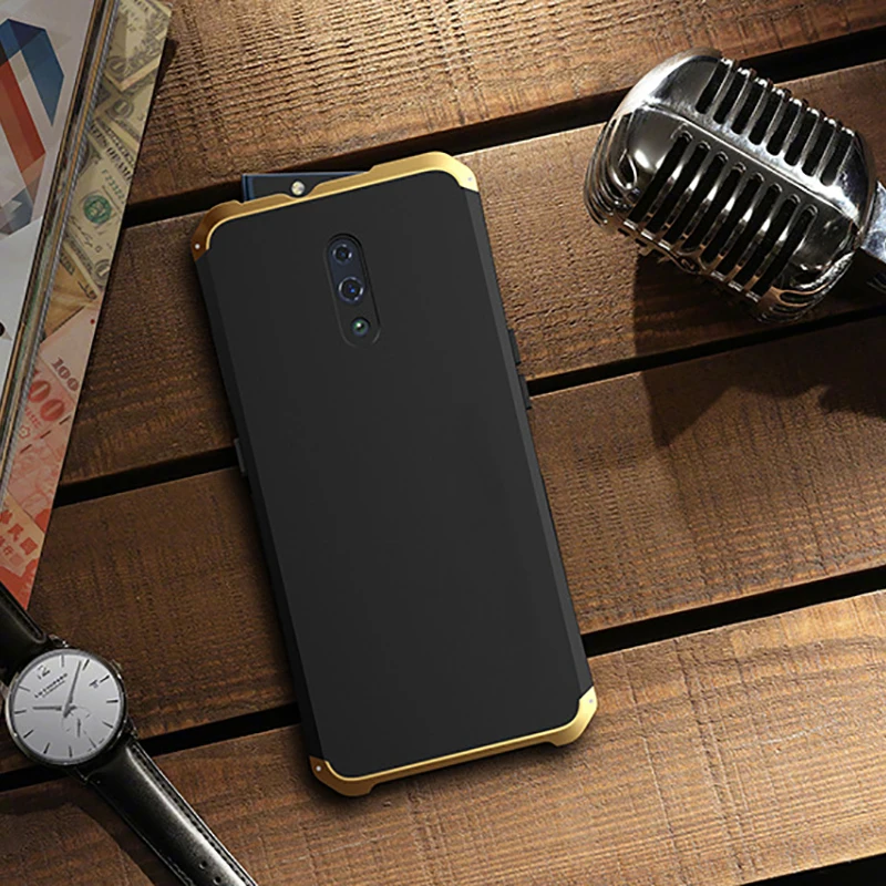

New Arrival Anti-fall Metal Frame Textured For OPPO Reno 10X 2 3 4 Pro Reno4 Aluminum Alloy Bumper For Reno 10 Time Case Cover