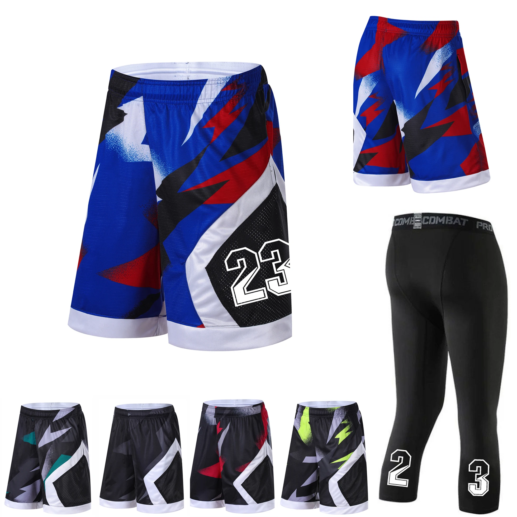 

Men Sports Basketball Shorts Tights Zip Pocket Camouflage Male Sportswear Running Training Loose Gym Fitness Workout Shorts 3XL
