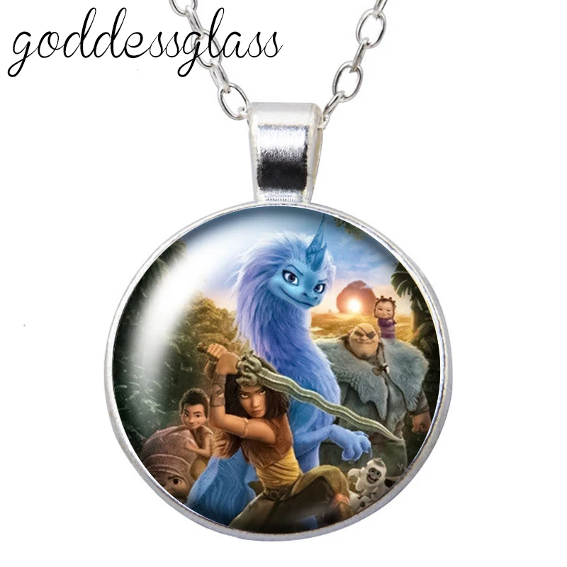 Ожерелье с подвеской из серебра и стекла изображением дракона Sisu - купить по