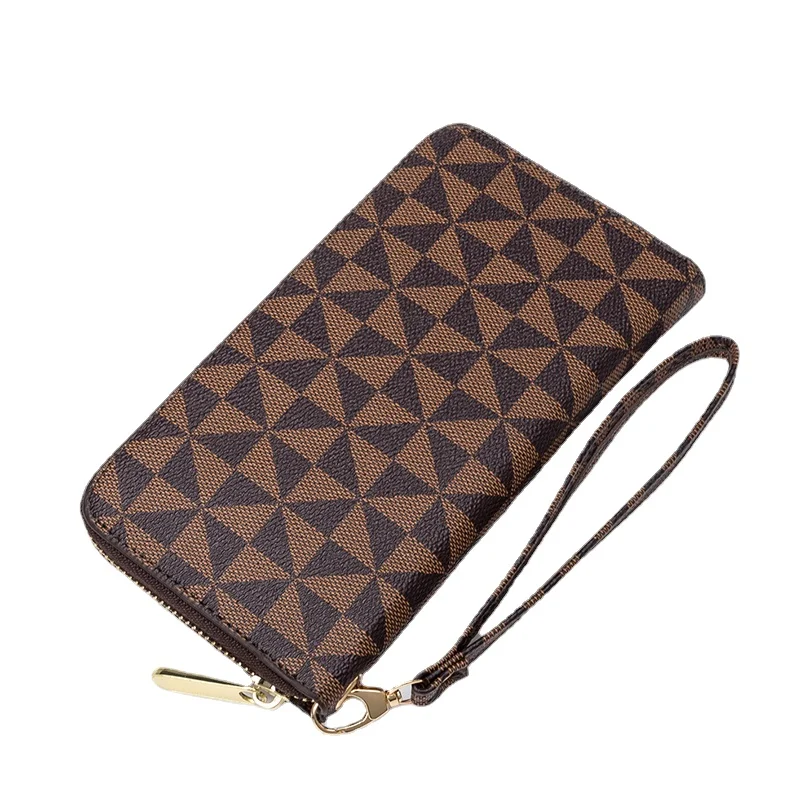 

Ladies Handle Wallet Clutch Bag Long Wallet Credit Card Holder Cell Phone Checkbook Storage Bag Zipper Coin Purse