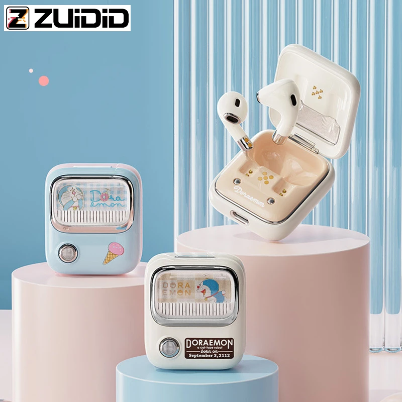 

Беспроводные Bluetooth-наушники ZUIDID Doraemon, шумоподавление, Tws спортивные стереонаушники, умные сенсорные наушники с микрофоном