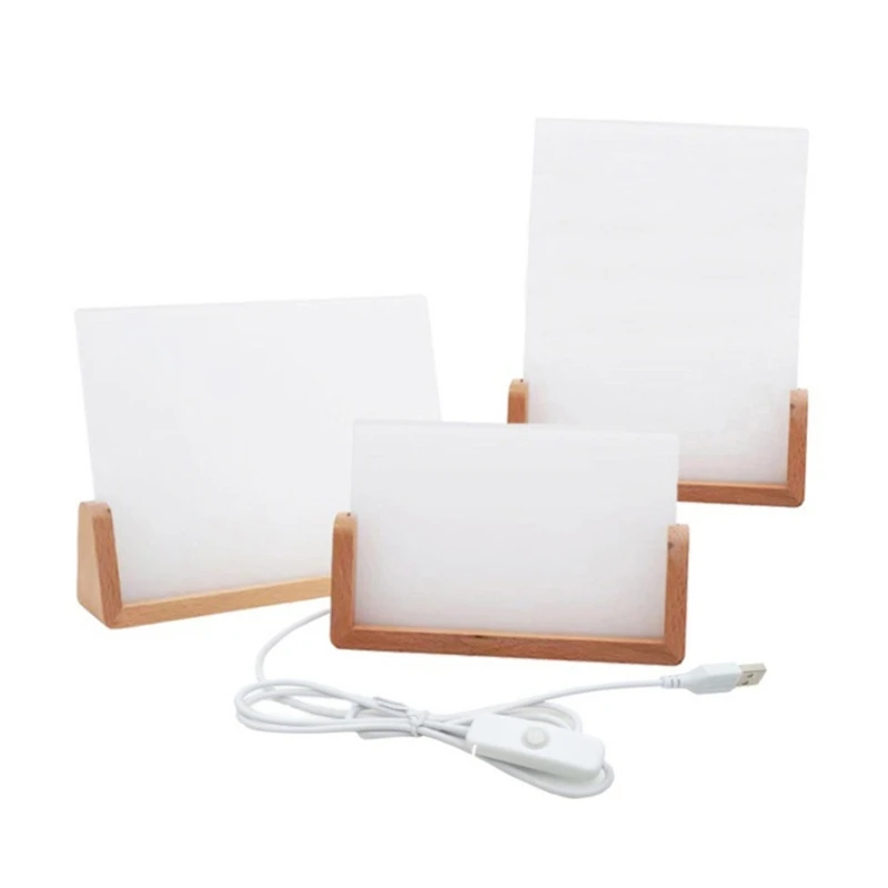 A0KC Сублимационная акриловая пустая фоторамка со светодиодной подсветкой и