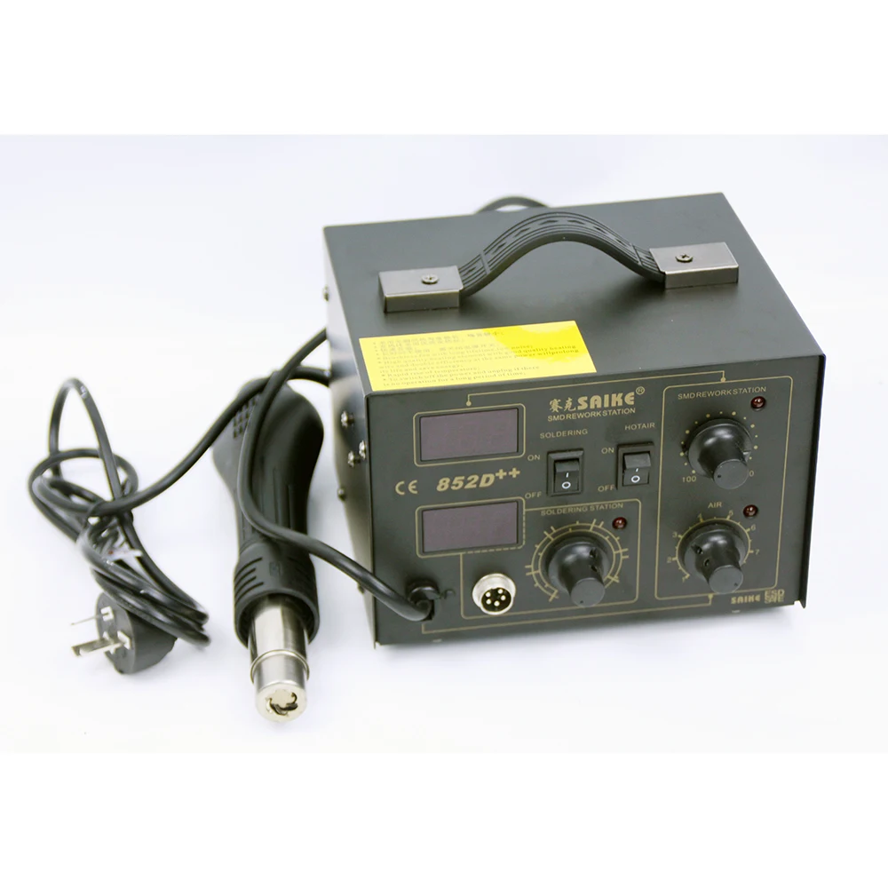 SAIKE 852D ++ 2 в 1 SMD наладочная станция строительный фен горячего воздуха строительная