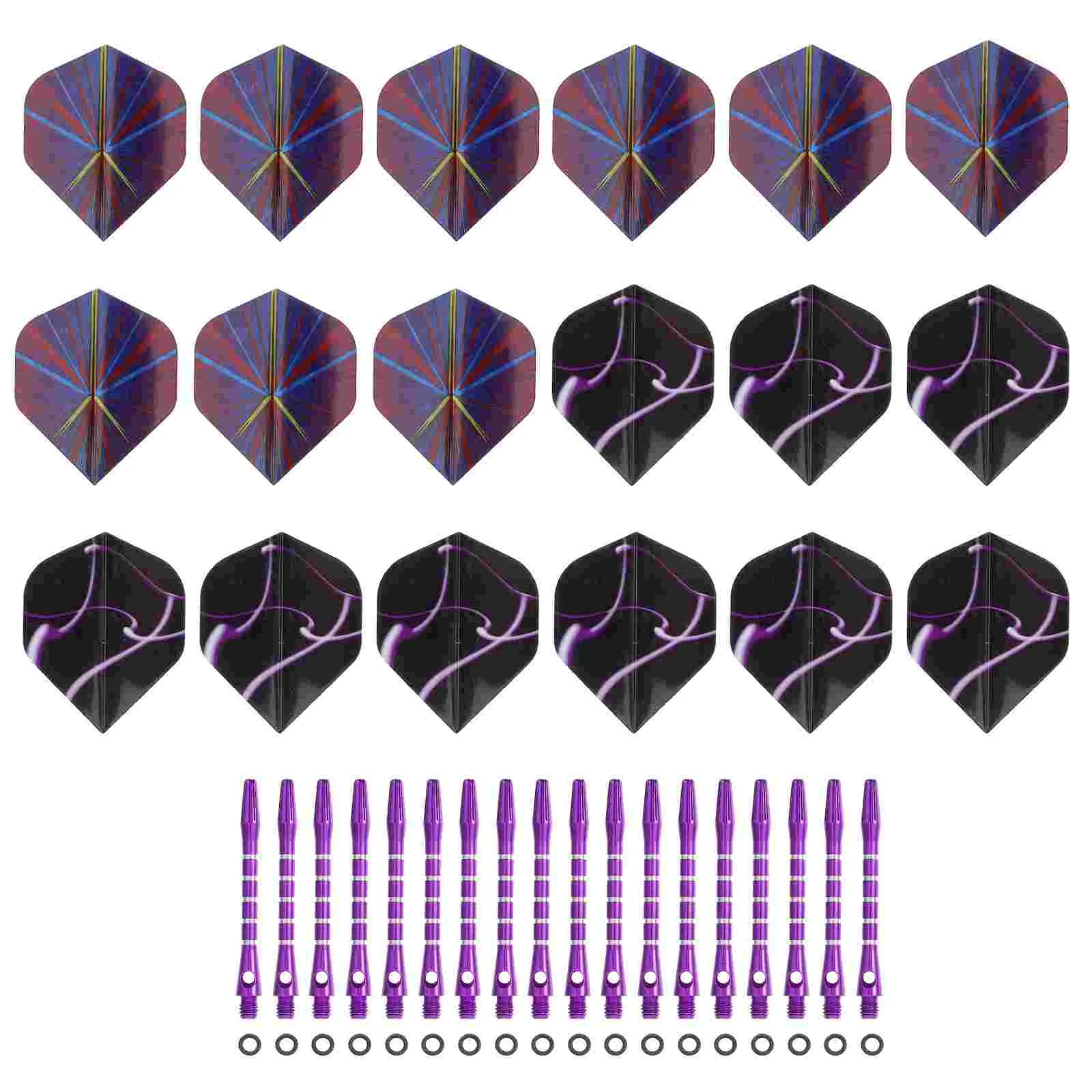 

18 Sets Dart Accessories Kit Dart Flights Dart Shaft Dart Supplies for Training Adult Outdoor