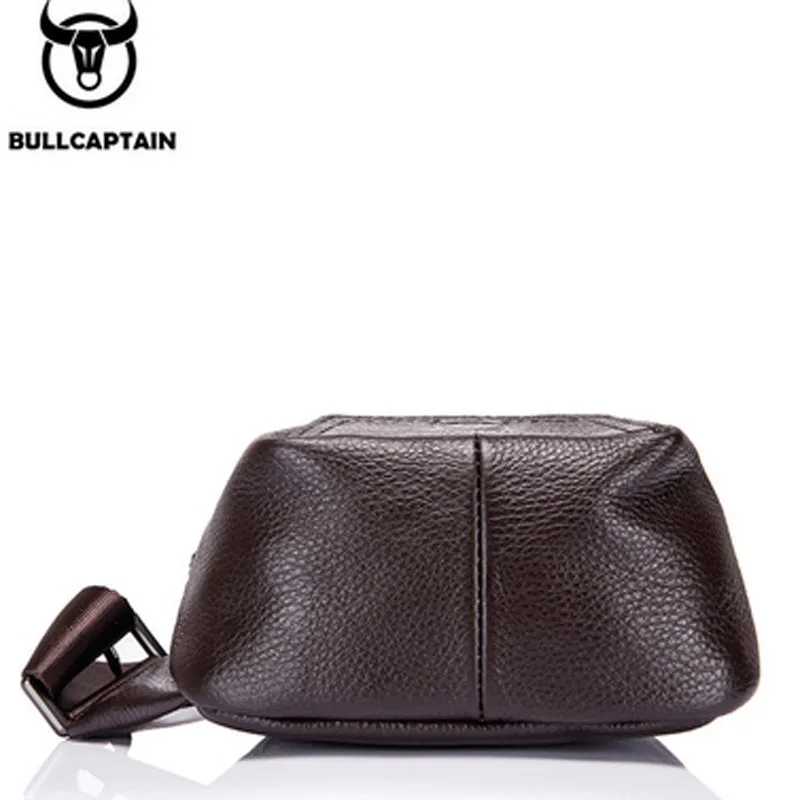 BULL CAPTAIN Fashion Men  Cross Body Chest Bag Genuine Leather famous brand Travel trend  Messenger Sling Pack Chest Bag