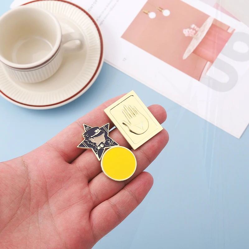 Эмалированная брошь на лацкан с изображением круглой звезды в стиле Необычные