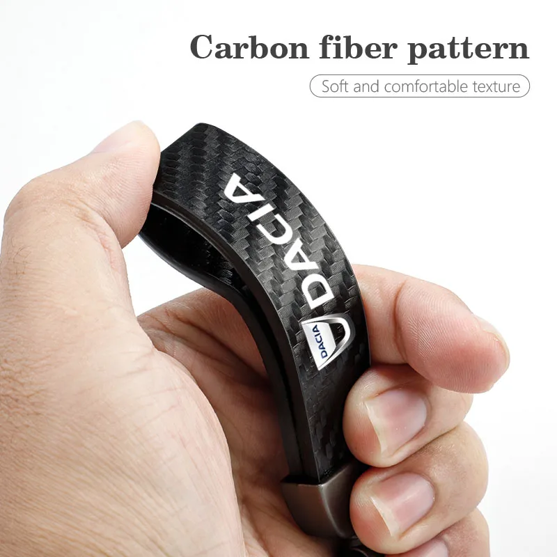 1 шт. брелок для ключей из углеродного волокна и кожи автомобиля Аксессуары Dacia