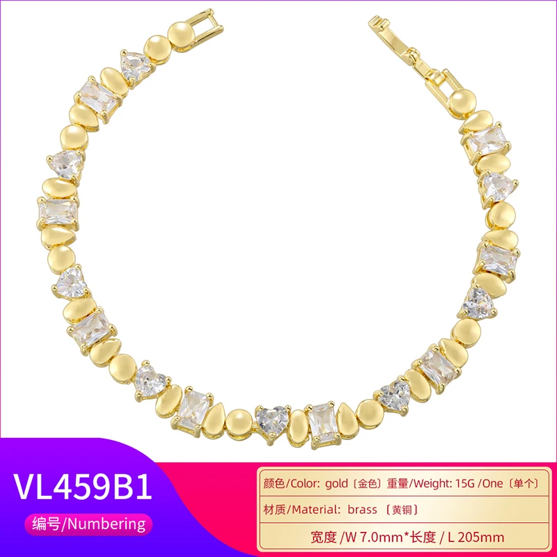 ZHUKOU 18K позолоченный нерегулярный геометрический инкрустированный Цирконий