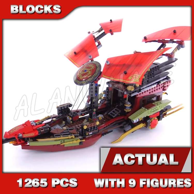 

1265pcs Final Flight of Destiny's Bounty Morro's Ghost Dragon 10402 Building Blocks Set Biricks Compatible with Model