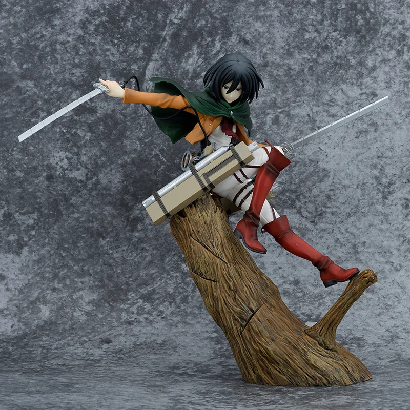 

Аниме атака на Титанов Mikasa Ackerman Battle Ver. Экшн-фигурка из ПВХ, игрушечная статуя, Коллекционная модель, детские игрушки, кукла, подарки, 25 см