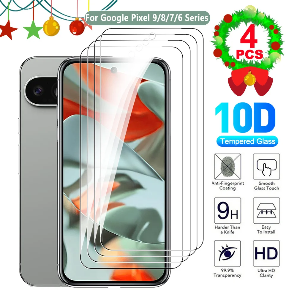 4 шт. Защитное стекло для экрана Google Pixel 9 8 Pro XL 9ProXL 8Pro Защитная пленка телефона 8a 7a 6a