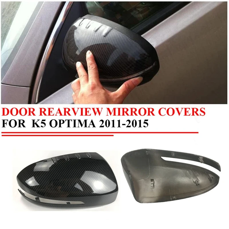 

Carbon Fiber Rearview Mirror Cover Side Door Mirror Caps Protector for KIA K5 Optima 2011 2012 2013 2014 2015