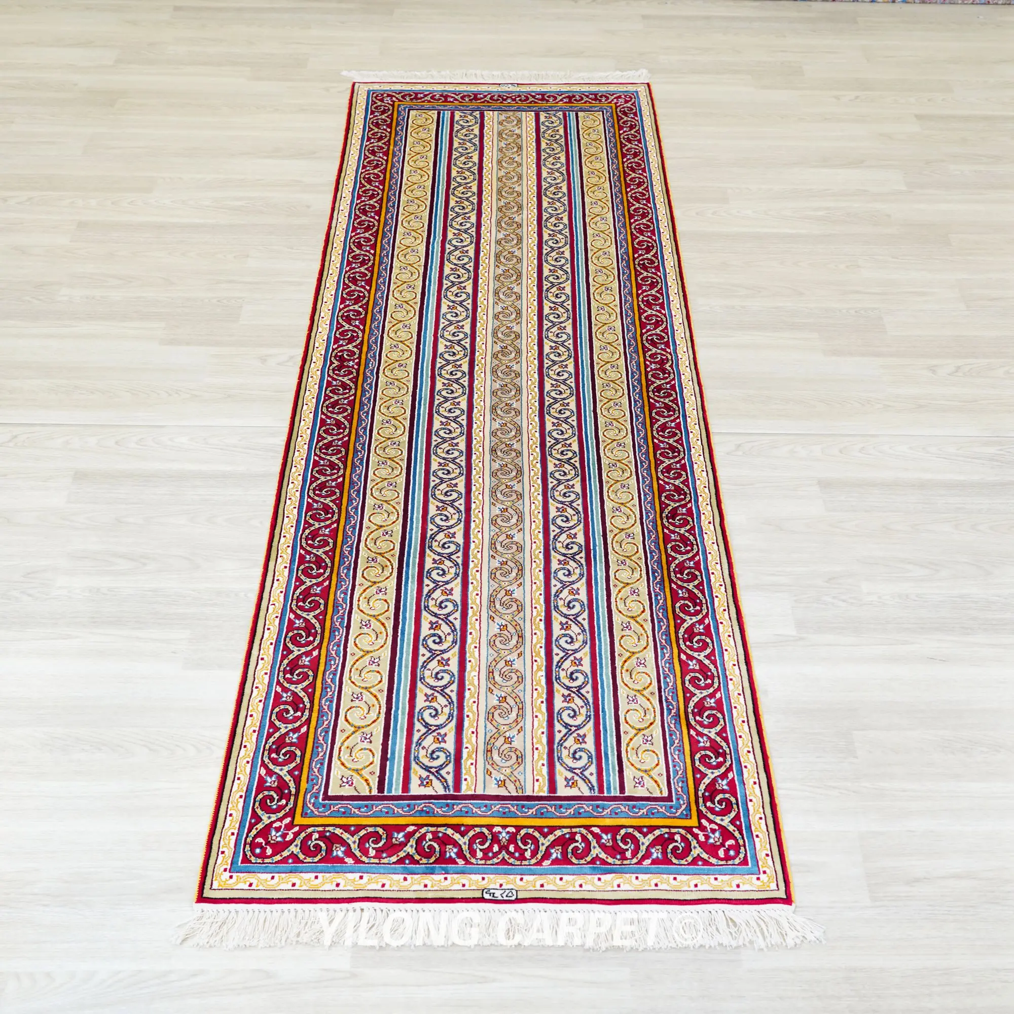 2 5 'x8' винтажный персидский шелковый коврик для бега Isfahan Цветочные бегунки