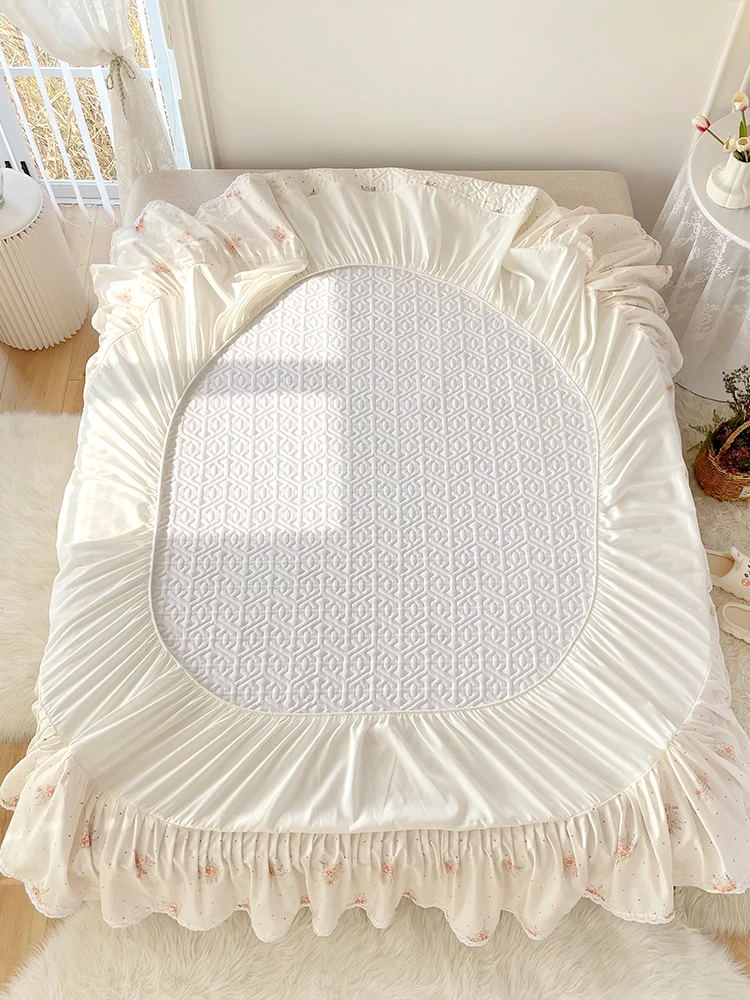 Хлопковая простыня юбка два в одном новинка 2023 хлопковое стеганое покрывало с