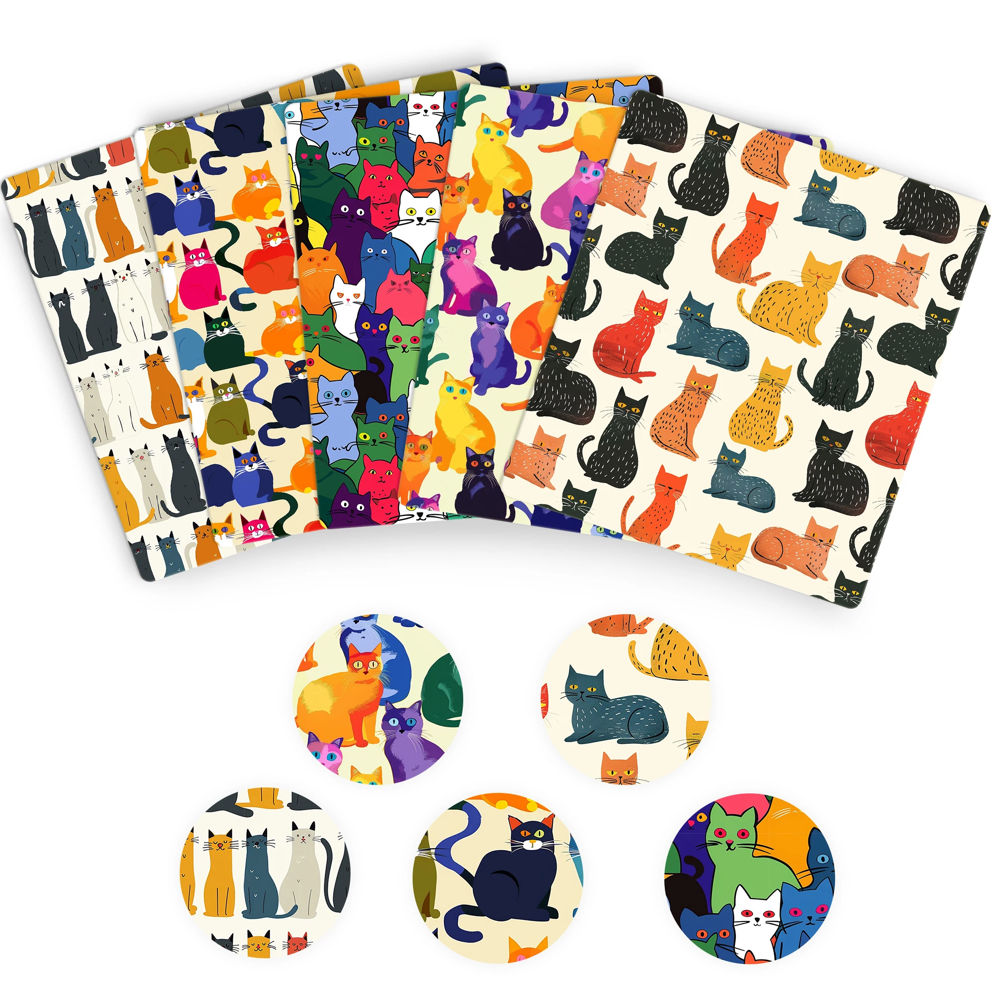 50*145 см пэчворк красочная кошка Полиэстер хлопчатобумажная ткань для шитья