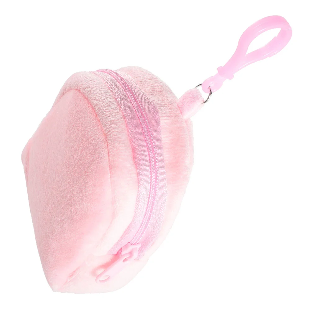 

Little Girl Purse Small Plush Pouch Cute Plush Bag Portable Plush Purse with Keyring