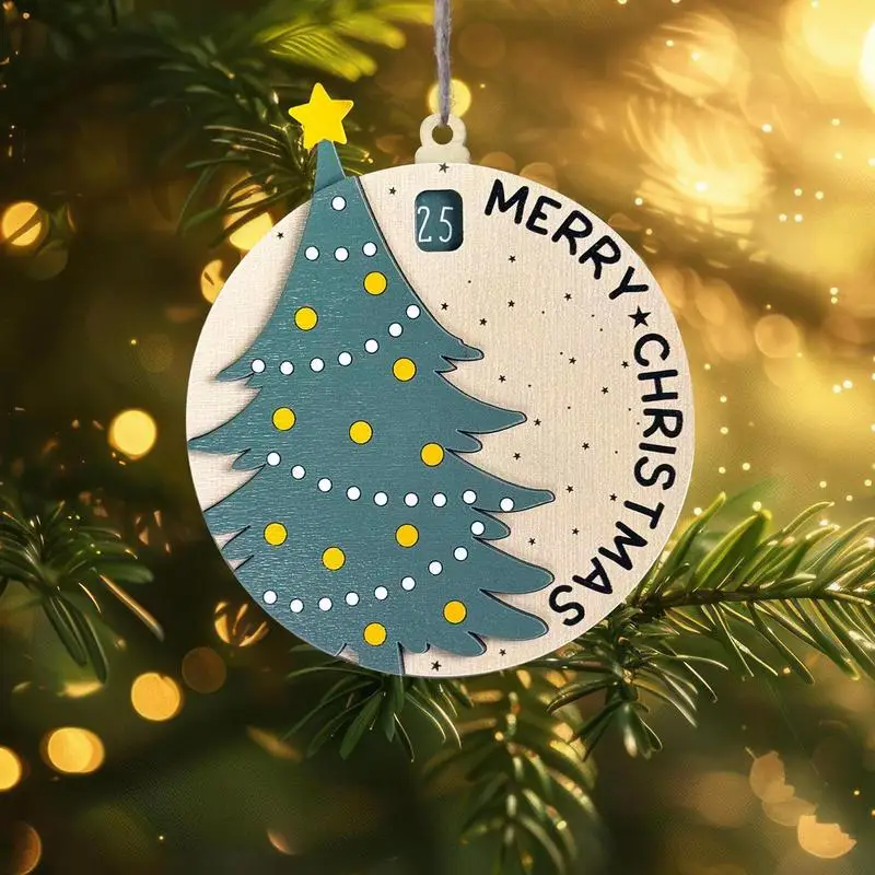 Рождественский календарь обратного отсчета орнамент 3D украшение для