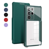 leather wallet case for samsung galaxy s22 ultra plus 360 case cover with camera lens screen protector card holder stand