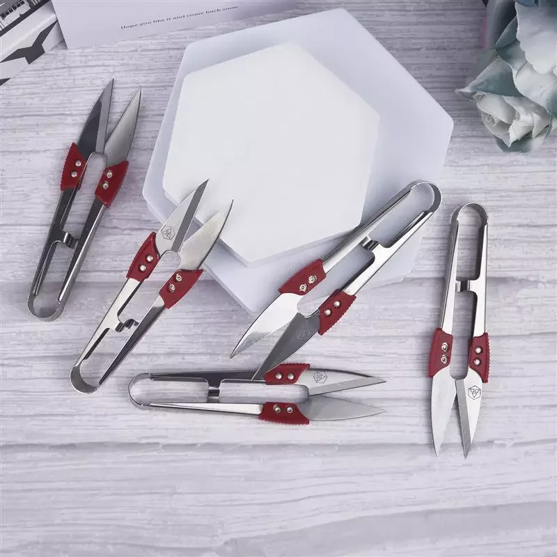 

1/5pcs/set Stainless Steel Yarn Shears Cutting Sewing Scissors Shears Cross Stitch Scissors Embroidery Scissor U Thread Scissors