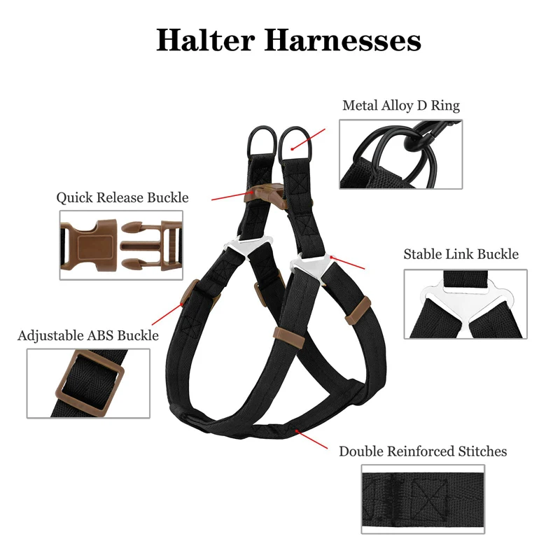 Benepaw No Pull Dog Harness Leash Set Adjustable Comfortable Neck Balance Pet Halter Harnesses For Small Medium Large Dogs |
