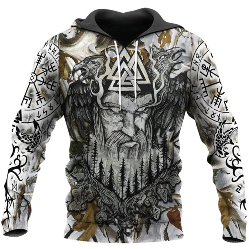 

Men's Fashion Fall Hoodie Viking Camo 3D Printed Men's Zip Hoodie Men's Ladies Harajuku Street Casual Sweatshirt Jacket Tops