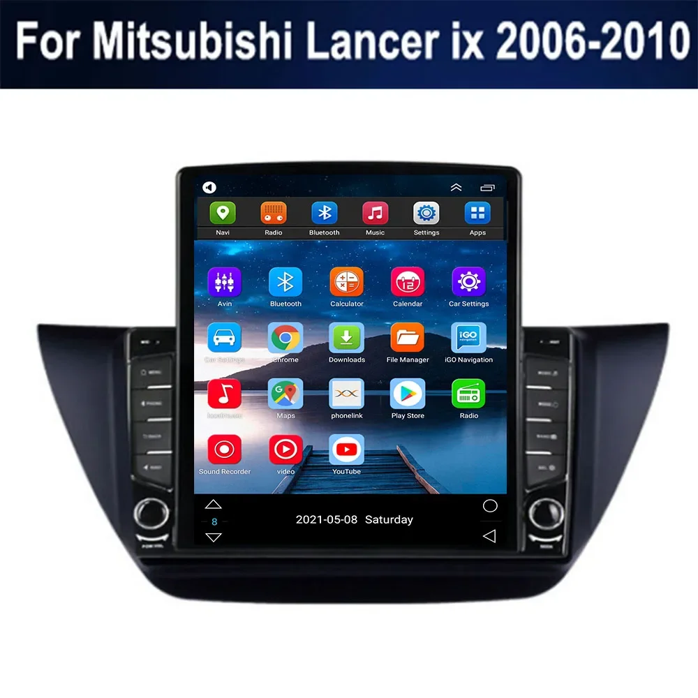 

Автомагнитола на Android 8G + 128G для Mitsubishi Lancer ix 2006-2010, 9,7 дюйма, 5G NET, RDS, DSP, видео, аудио, мультимедиа, 2 Din, автомобильный Dvd-плеер