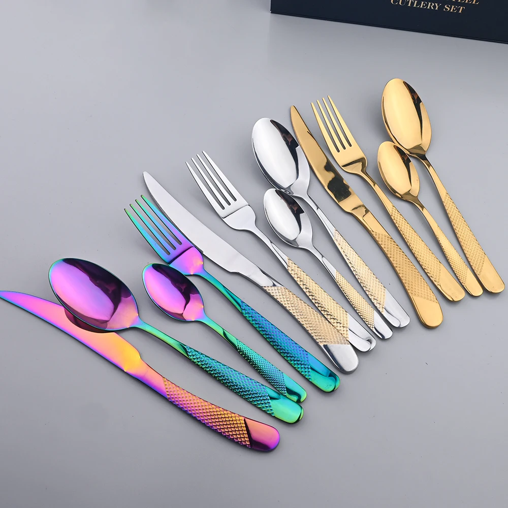 

Набор столовых приборов Zoseil из нержавеющей стали, комплект столовых приборов из 24 предметов в западном стиле, нож, вилка, ложка, столовые приборы для дома и кухни