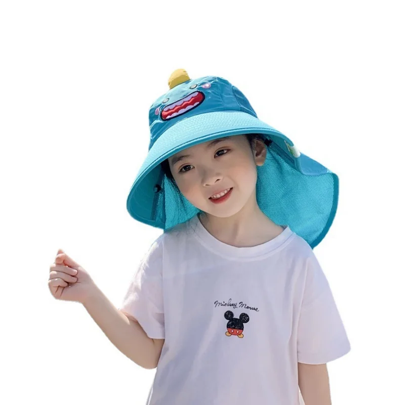 Children Sun Hat Summer Kids Outdoor Neck Ear Cover Anti UV Protection Beach Caps Kids Boy Girl Travel Flap Cap for Children images - 6