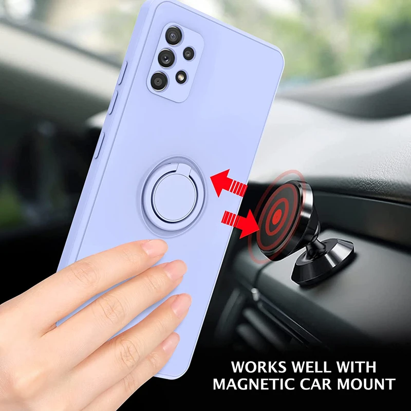 Luxury Magnetic Case For Samsung Galaxy S23 S21 S22 Ultra A53 A52S A52 A72 5G A50 S10 S20 FE S9 Plus S10E S 23 Cover Ring Holder