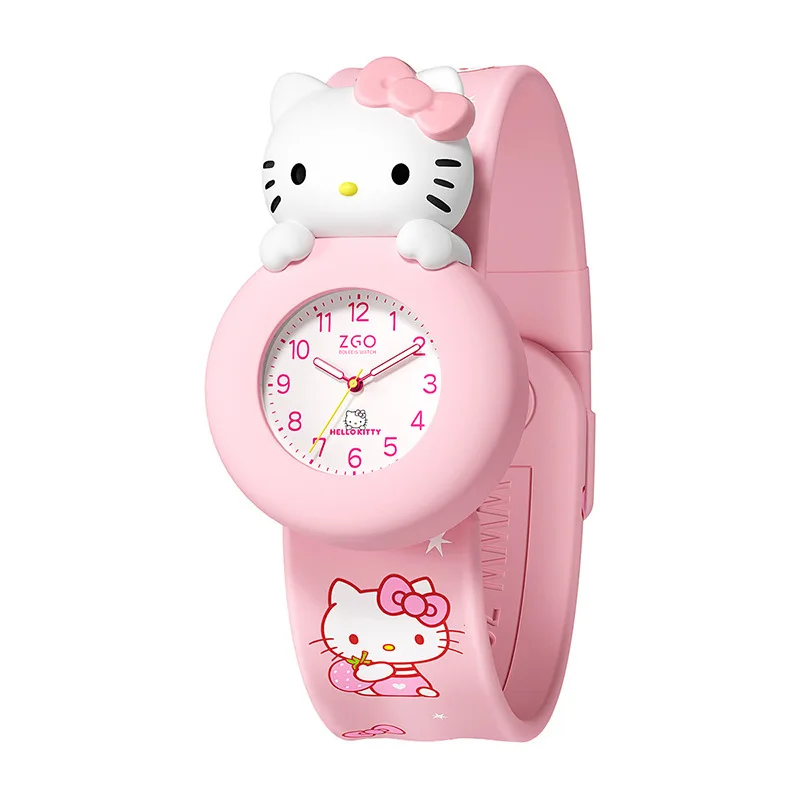 Детские часы Sanrio Kawaii Hello Kitty с рисунком из мультфильма Силиконовые кварцевые
