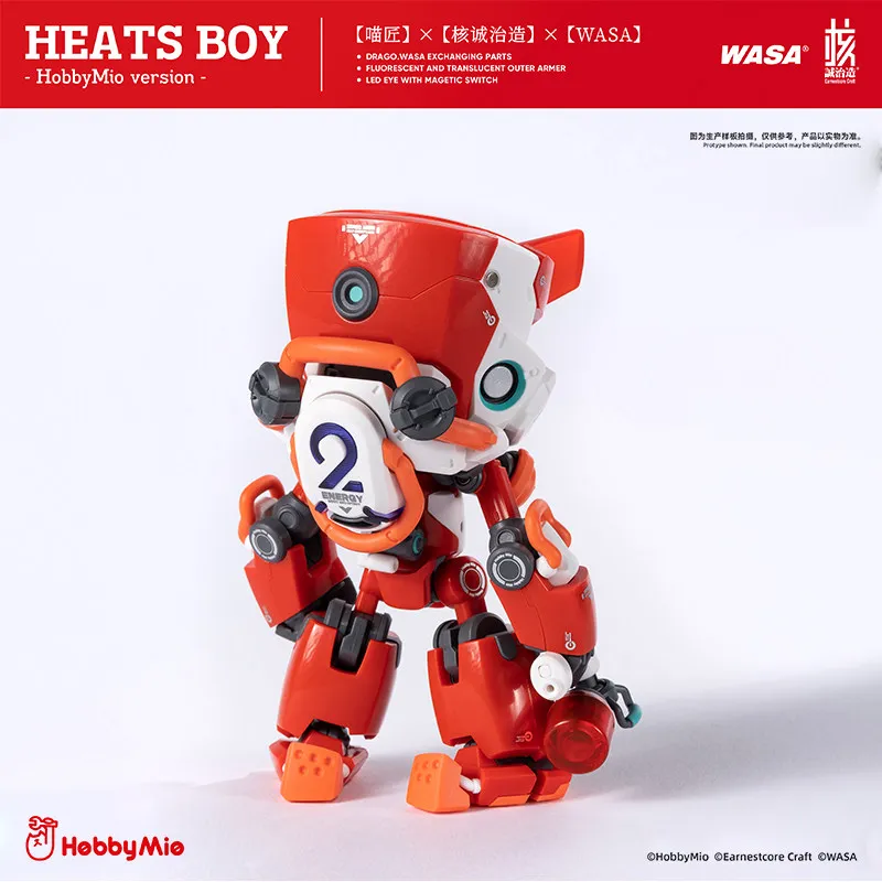Фото Коллекционная модель меха Hobbymio Heats Boy Wasa Earnestcore Craft Limited Edition с взаимозаменяемыми деталями, светодиодными глазами и магнитным выключателем №3