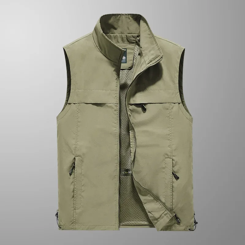 Мужской Полярный жилет на молнии легкий теплый ветрозащитный тактический